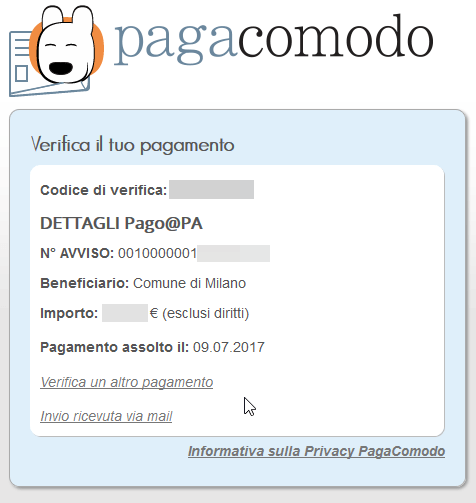 pagoPA, ING Direct e la TARI 2017 di Milano 6