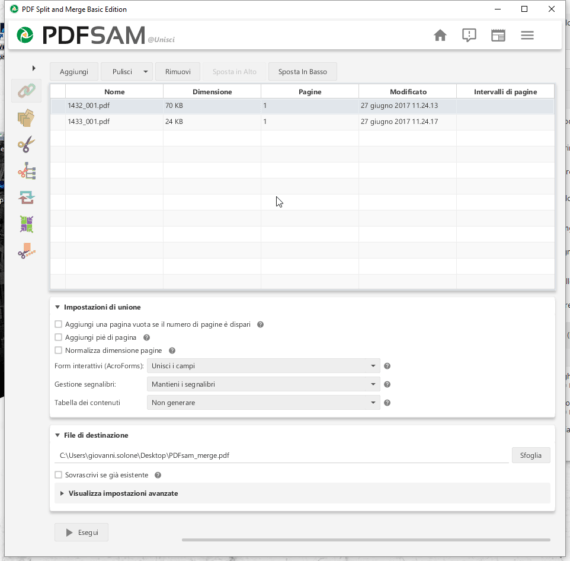 PDFSam Basic: strumenti offline per modificare PDF