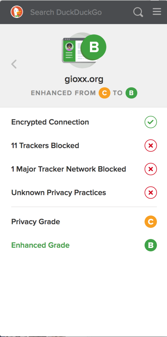 Un'occhiata a DuckDuckGo Privacy Essentials 6