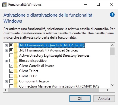 .NET Framework 3.5 e Windows 10, come risolvere l'errore 0x800F081F 2