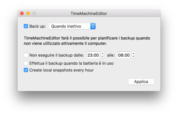 macOS: modificare la schedulazione di Time Machine 1