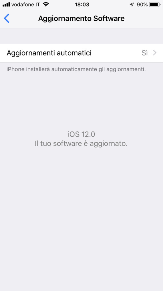 Quando iOS 12 non vuole saperne di aggiornarsi automaticamente 1
