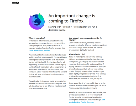 Firefox: un paio di novità a cui prestare attenzione