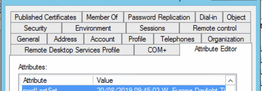 Active Directory: quando è stata cambiata l'ultima volta la password di un account?
