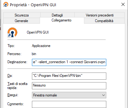 OpenVPN: connessione automatica senza prompt alcuno 1