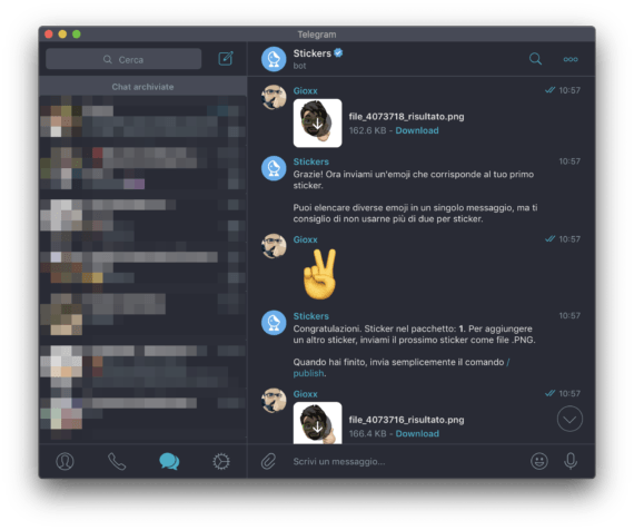 Porta i tuoi stickers iOS personalizzati su Telegram, su qualsiasi piattaforma 5