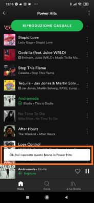 Spotify: impedire l’ascolto di un brano in playlist 2