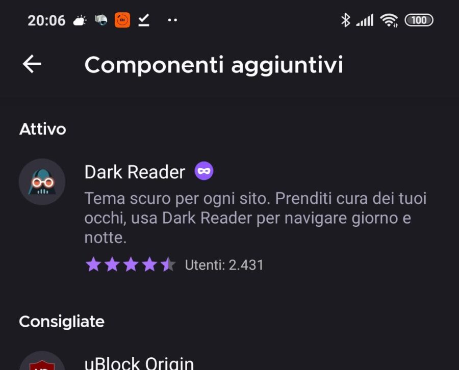 Dark Reader porta l'oscurità (anche) sul tuo smartphone 4