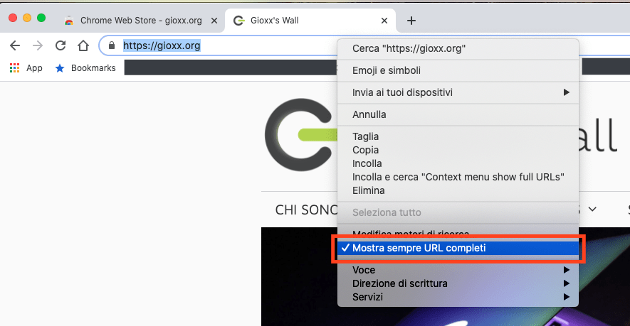 Google Chrome: posso rivedere l'intero URL visitato?