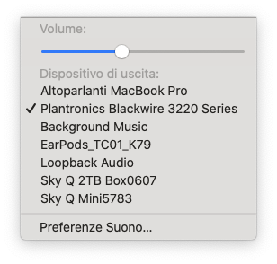 Gestire le sorgenti audio su macOS 1
