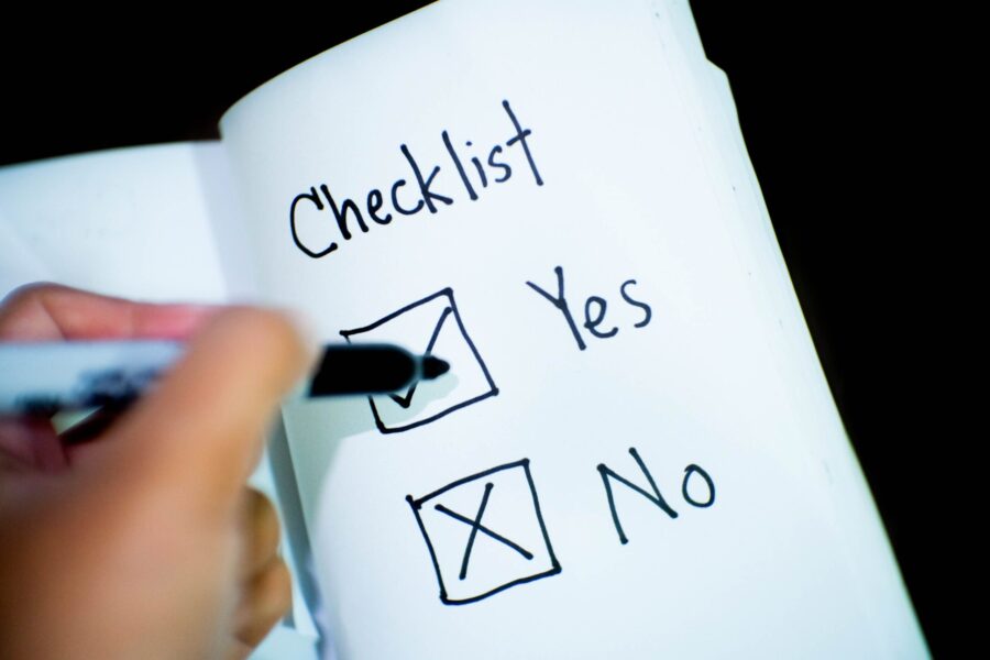 Banking business checklist commerce