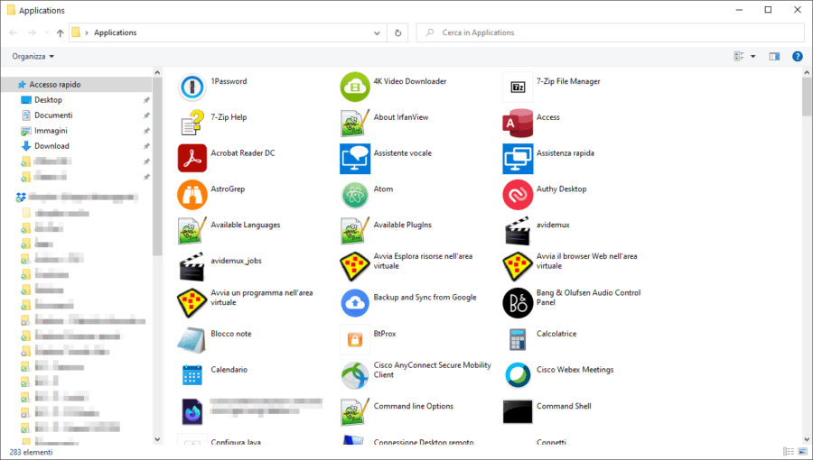 Creare un collegamento sul Desktop verso un'applicazione Windows Store
