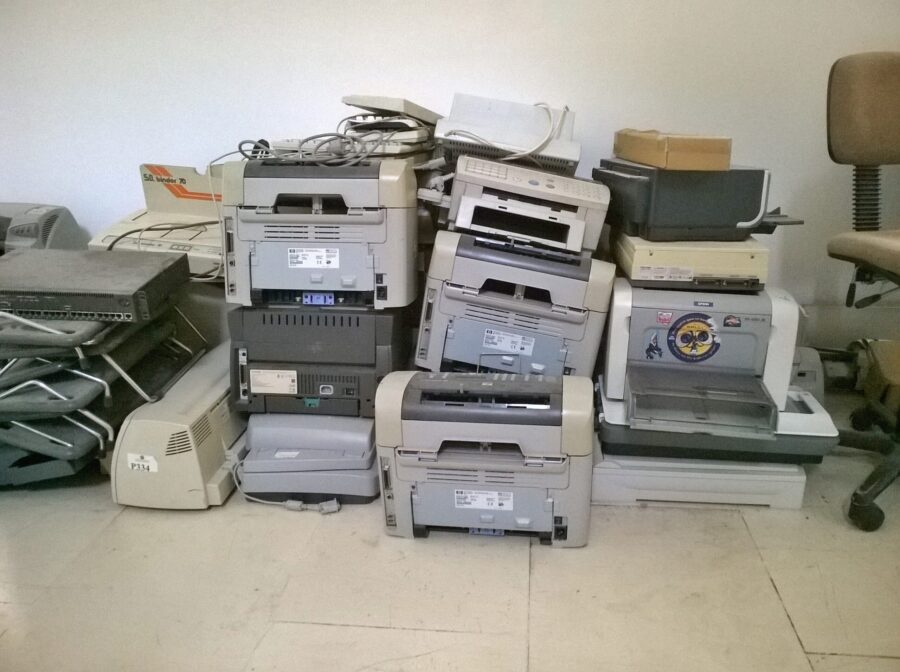 printers, old, abandoned