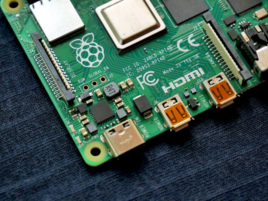 The topside of a Raspberry Pi 4 2GB version shot with Panasonic Lumix G85