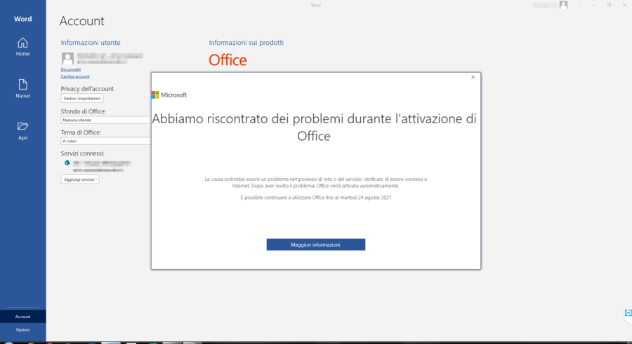 Microsoft 365 Apps (Office): mancata attivazione su Windows 7 2