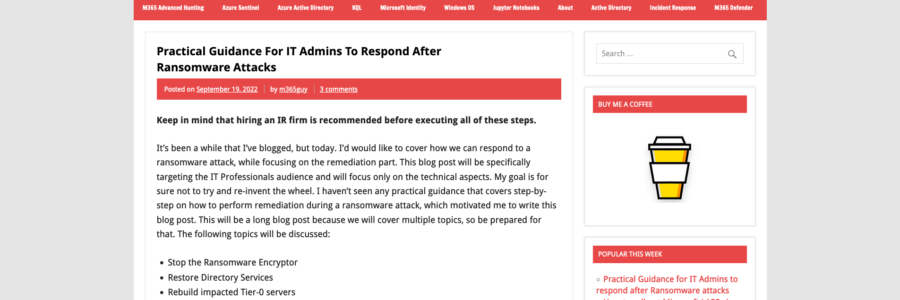 Practical Guidance for IT Admins to respond after Ransomware attacks