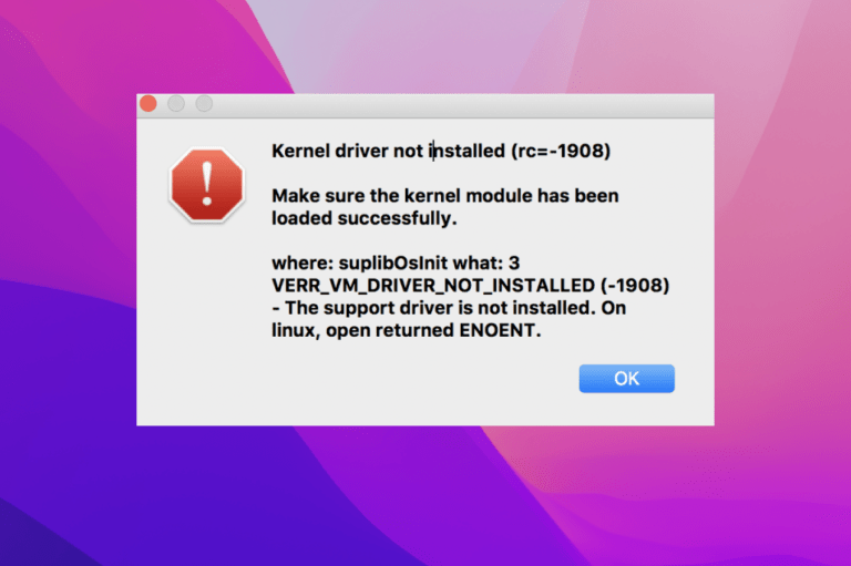 macos monterey virtualbox kernel driver not installed