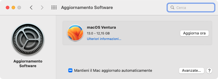 Ignorare un aggiornamento di macOS è ancora possibile?
