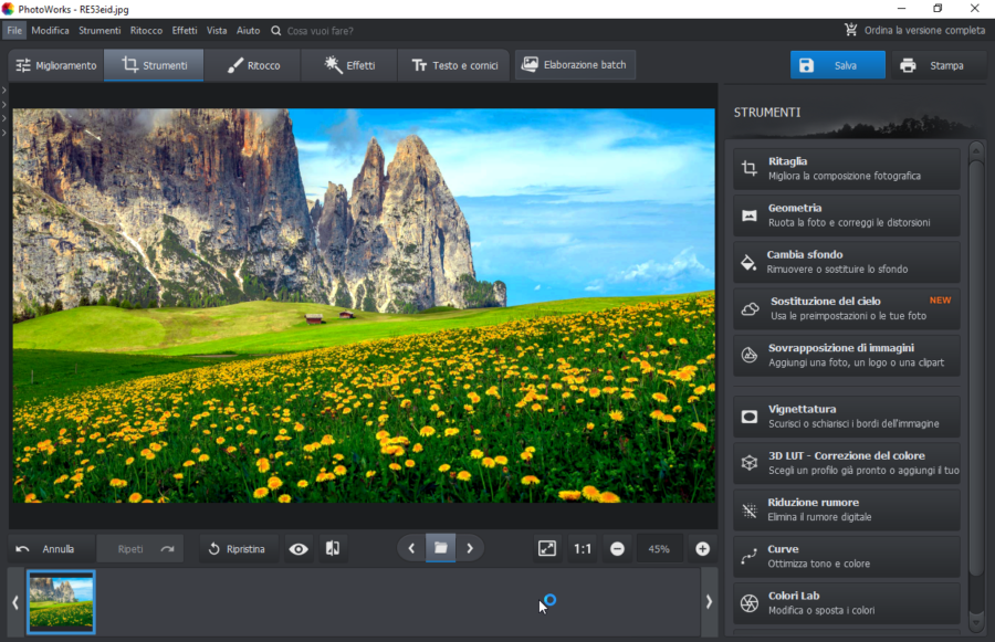 PhotoWorks: editor di immagini intelligente 4