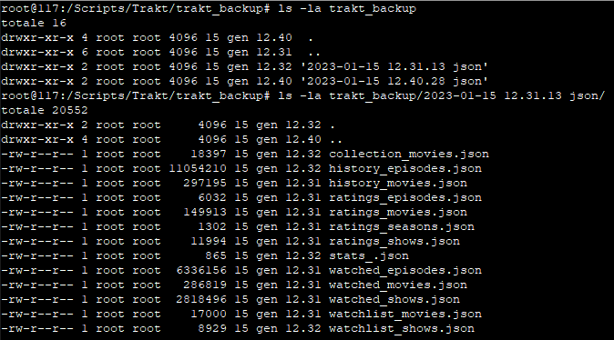 Trakt: backup del tuo archivio storico 5