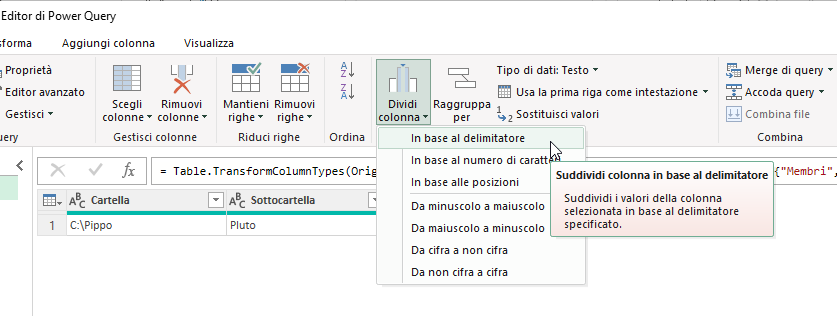 Excel: separare dati delimitati in nuove righe 3