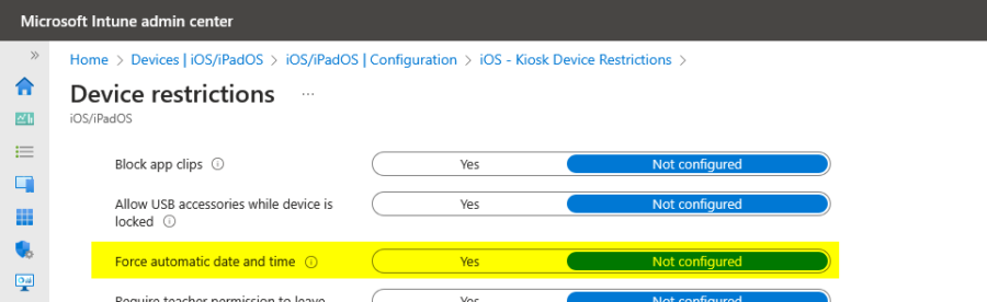 Intune: forzare un fuso orario sui dispositivi iOS 1