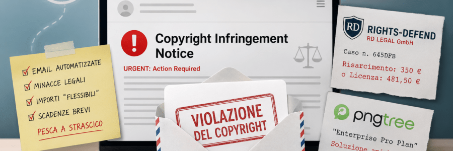 RIGHTS-DEFEND, PNGTREE e il solito giochino delle email di "violazione del copyright"