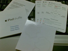 iPod Shuffle: contenuto della scatola