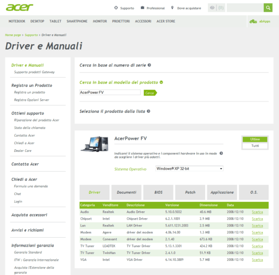 AcerPowerFV_DriverPage