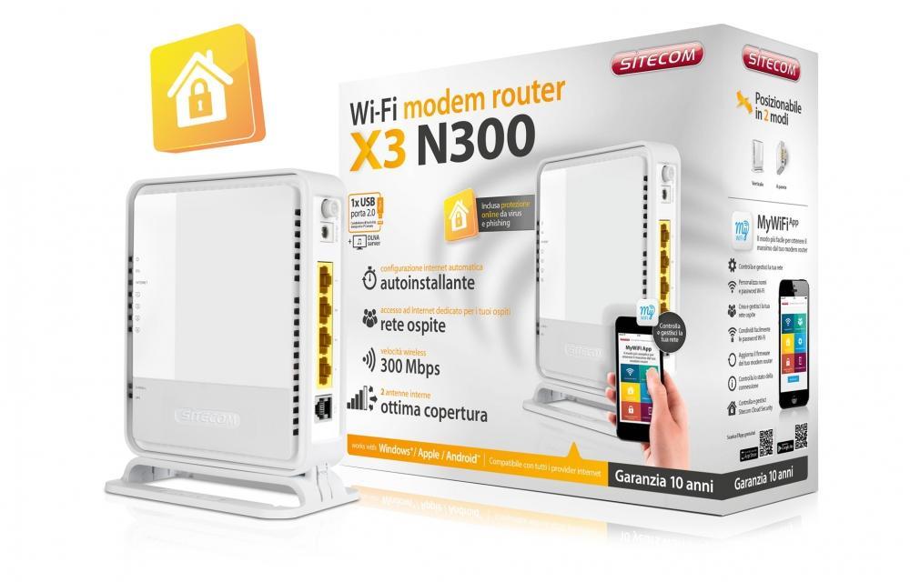 Sitecom X3 N300 Wi-Fi Modem Router (WLM-3600): configurazione Fastweb 5