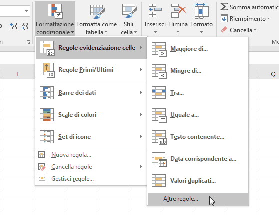 Excel: confrontare il contenuto di due colonne