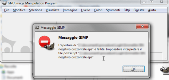 GIMP: impossibile aprire file EPS, come risolvere il problema