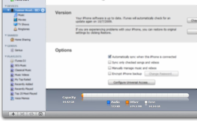 iTunes: recuperare lo spazio "Altro" del proprio dispositivo 1