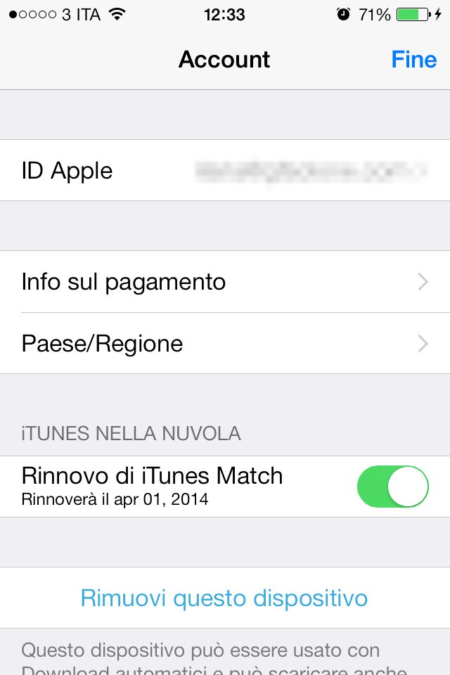 iTunes Match: bloccare il rinnovo automatico dell'abbonamento da iOS 1