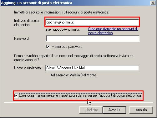 Configurare Hotmail su Windows Live Mail 1