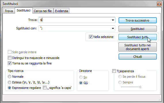 Notepad++: aggiungere testo a inizio e fine di ogni linea 2