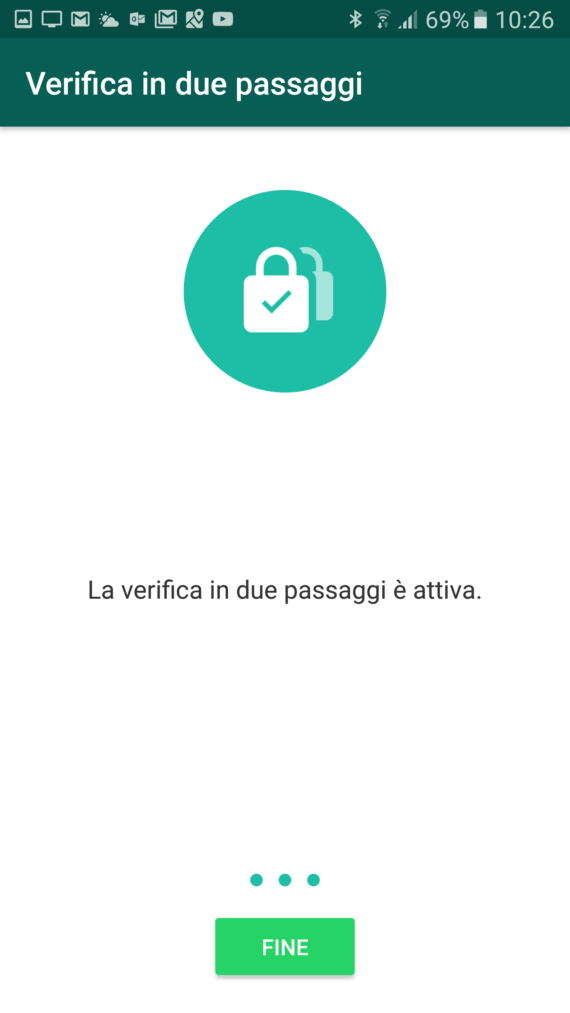 Sicurezza: la 2-step verification di WhatsApp 7