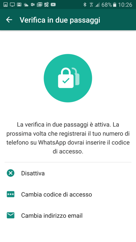 Sicurezza: la 2-step verification di WhatsApp 8