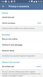 Telegram: 2-step verification e opzioni di sicurezza 4