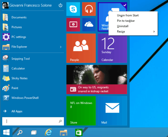 Windows 10 Technical Preview con VMWare Player