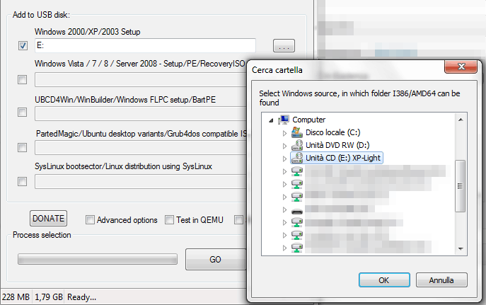Copia dati Windows XP dal drive virtuale